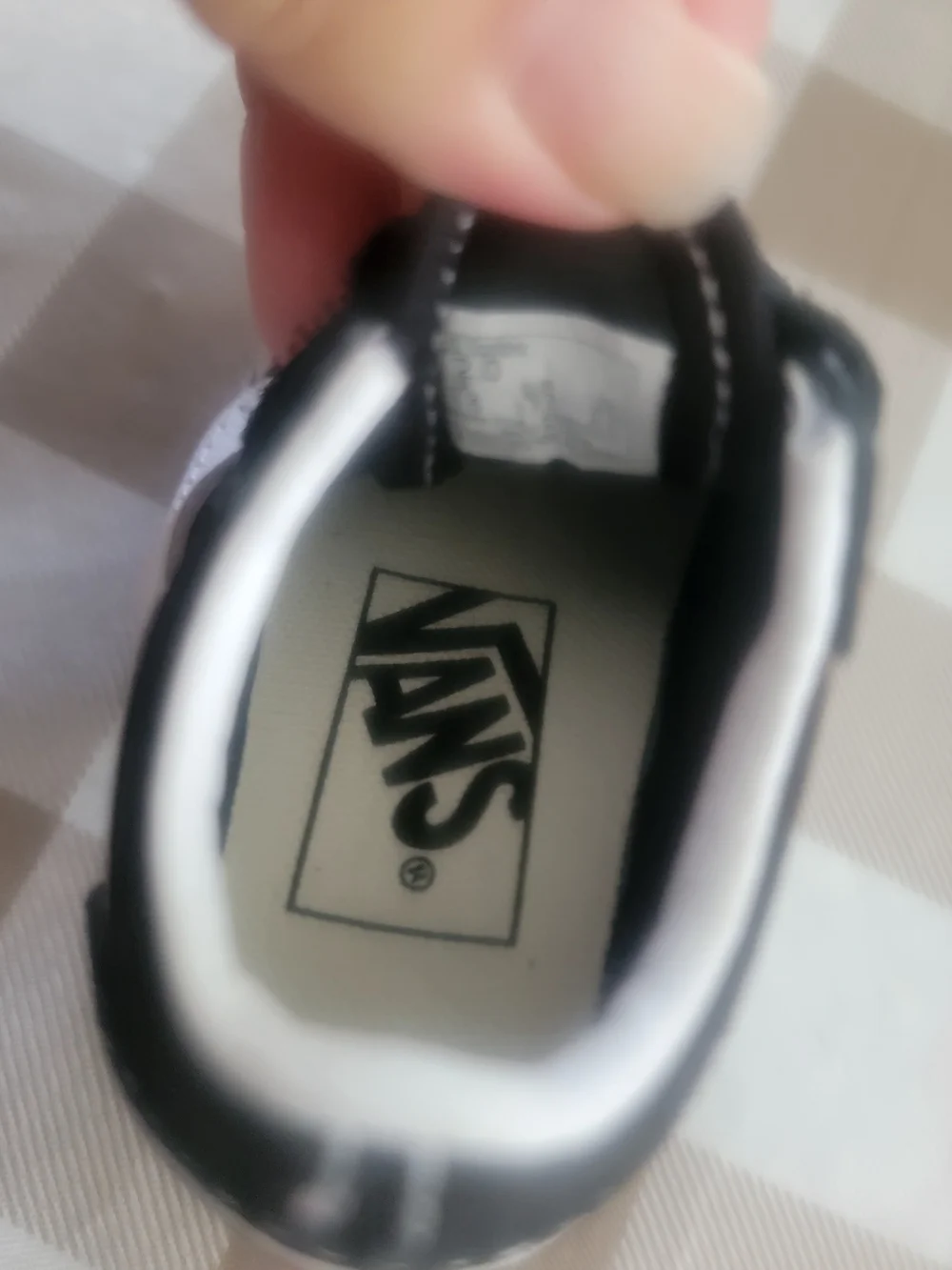 Vans Black & White Toddler Velcro Skate Shoes